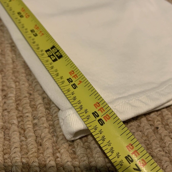 Agolde Women’s Nico High Rise Jeans White Denim Button Fly Size 26x26 - Picture 7 of 11